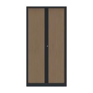 Armoire à monter L 100xH 198 cm corps anth ptes chêne clair