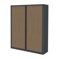 Armoire à monter L 180xH 198 cm corps anth ptes chêne clair