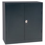 Armoire à portes battantes 2000 - H 106 x 100 cm, Porte coloris : Noir