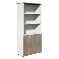 Armoire à portes battantes PRACTIKA H.200xL.90cm Orme/Blanc