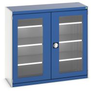 Armoire à portes transparentes Cubio 1300x525x1200mm - Bott