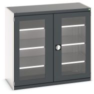 Armoire à portes transparentes Cubio 1300x650x1200mm - Bott