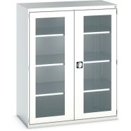 Armoire à portes transparentes Cubio 1300x650x1600mm - Bott