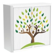 Armoire à rideaux 1 mètre personnalisée- Arbre familial