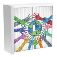 Armoire à rideaux 1 mètre personnalisée- Planète