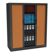 Armoire à rideaux Premium bicolore - Hauteur 136 cm