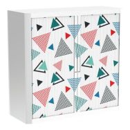 Armoire à rideaux personnalisée- Triangles - EasyOffice