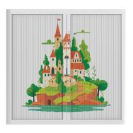 Armoire à rideaux personnalisée château enchanté-EasyOffice