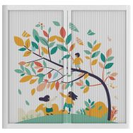 Armoire à rideaux personnalisée feuilles enchantées-EasyOffice