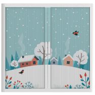 Armoire à rideaux personnalisée hiver calme-EasyOffice