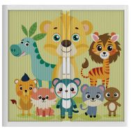 Armoire à rideaux personnalisée les rigolos de la jungle-EasyOffice