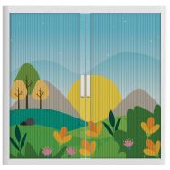 Armoire à rideaux personnalisée lever de soleil-EasyOffice