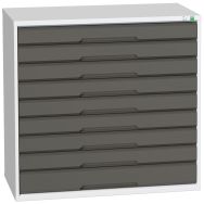 Armoire à tiroirs Verso gris clair / gris anthracite