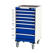 Armoire à tiroirs mobile Cubio - Largeur 52,5 cm