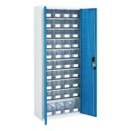 Armoire avec bacs à bec transparents - Moyenne - Avec portes