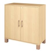 Armoire basse 2 portes Confetti - finition bouleau