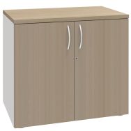 Armoire basse Alma hauteur 72 cm coloris Chêne/blanc