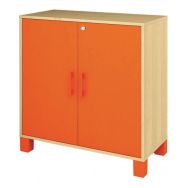 Armoire basse Confetti avec pieds 2 portes à clé