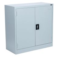 Armoire basse à portes battantes - Gris - Manutan