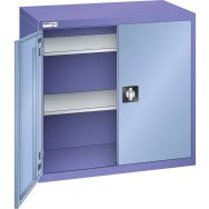 Armoire basse à portes battantes tole pleine 2 étagères 100x58x100 cm Thurmetall