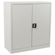 Armoire  basse portes battantes  - Gris clair