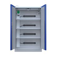 Armoire batterie lithium haute 2 portes avec extincteur