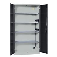 Armoire charge de batterie 100 x 58 x 195 cm gris clair/anthracite - Thurmetall