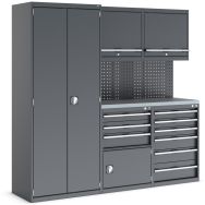 Armoire d'atelier Cubio-2100x565x2000mm-Anthracite