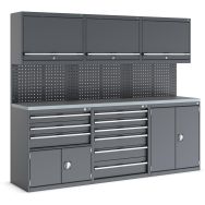 Armoire d'atelier Cubio-2400x565x2000mm-Anthracite