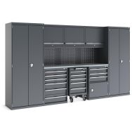 Armoire d'atelier Cubio-3550x565x2000mm-Anthracite