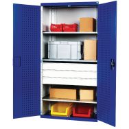Armoire d'atelier Perfo Bott SMF - Avec tablettes + tiroirs