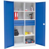 Armoire d'atelier haute Magic - Avec cloison intermédiaire - Manutan Expert