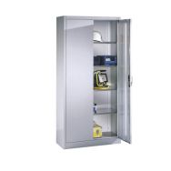 Armoire d'atelier à portes battantes H 1950 mm L/P 1200 x 800 mm - Gris