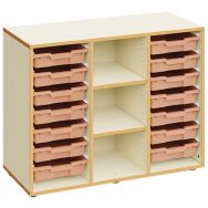 Armoire en bois Lucy 3 colonnes et 14 petits bacs-Mirplay School