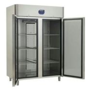 Armoire froid négatif deux portes vitrées Ht 190/220cm roulettes reconditionnée