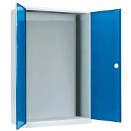 Armoire grand volume monobloc coloris Gris/Bleu