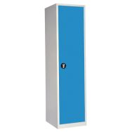Armoire haute 500 x 500 x Ht 1950 Gris clair/ Bleu 5012