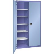Armoire haute à portes battantes tole pleine 10 étagères 100x50x195 cm Thurmetall