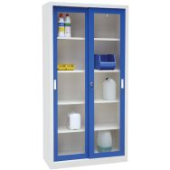 Armoire haute monobloc à vitrine - Largeur 1000 mm - Manutan Expert