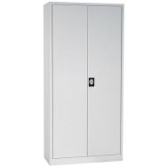 Armoire haute portes battantes gris clair