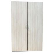 Armoire haute reconditionnée à portes battantes chêne clair