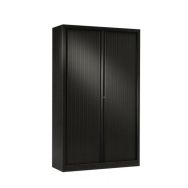Armoire métal Luxe porte rideaux préhension totale 120 x 198 cm coloris noir