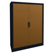 Armoire métal rideaux PVC lame terminale recouverte hauteur 135 cm Acial