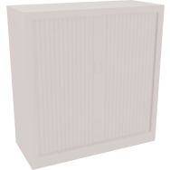 Armoire métallique rideaux PVC H105xL100 cm blanc