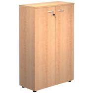 Armoire mi-haute portes battantes Hêtre Solo