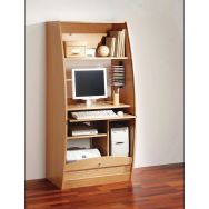 Armoire multimédia Solo largeur 80 cm coloris hêtre