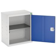 Armoire murale 1 tablette L525xP350xH600 mm gris/bleu