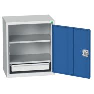 Armoire murale 2tabl/1tiroir L525xP350xH600 mm gris/bleu