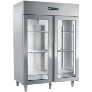 Armoire négative GN2/1, cuve inox, 2 portes vitrées,1400L-ENERGY1400BT/PV-Afinox