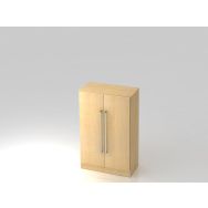 Armoire non verrouillable Solid-Poignée métal-3 niveaux - Hammerbacher